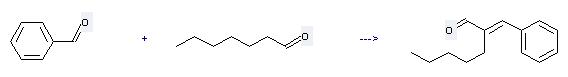 Amylcinnamaldehyde can be prepared by benzaldehyde with heptanal.